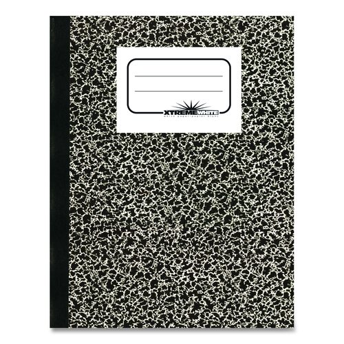 National Composition Book, Medium/College Rule, Black Marble Cover, (80) 10 x 7.88 Sheets