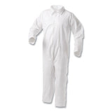 KleenGuard A35 Liquid and Particle Protection Coveralls, Zipper Front, White, 25/Carton