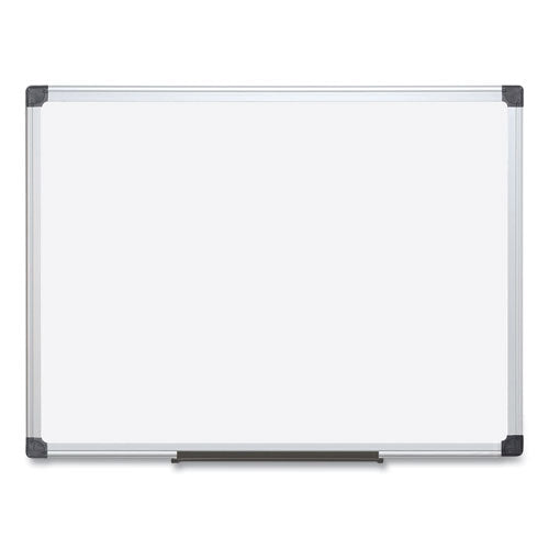 MasterVision Value Lacquered Steel Magnetic Dry Erase Board, 18" x 24", White Surface, Satin Aluminum Frame