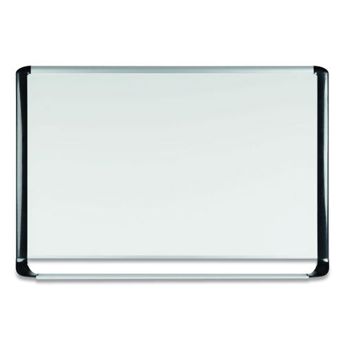 MasterVision Pure Platinum Dry Erase Board, 96" x 48", White Surface, Silver/Black Aluminum Frame