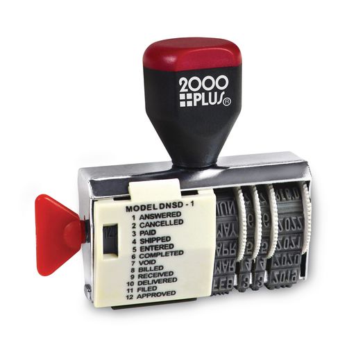 COSCO 2000PLUS Dial-N-Stamp, 12 Phrases, Five Years, 1.5 x 0.13