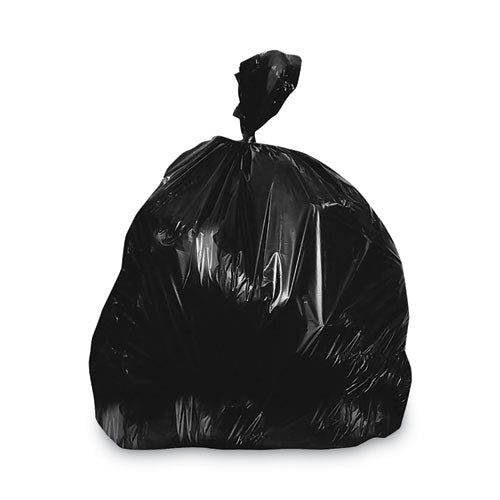 Heritage Linear Low-Density Can Liners, 96 gal, 2 mil, 57" x 75", Black, 50/Carton
