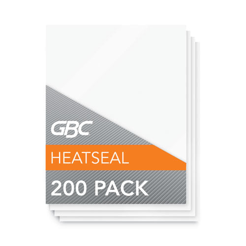 GBC Economy Thermal Laminating Pouches, 3 mil, 9" x 11.5", Gloss Clear, 200/Box