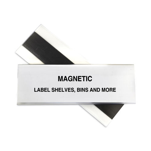 C-Line HOL-DEX Magnetic Shelf/Bin Label Holders, Side Load, 2 x 6, Clear, 10/Box