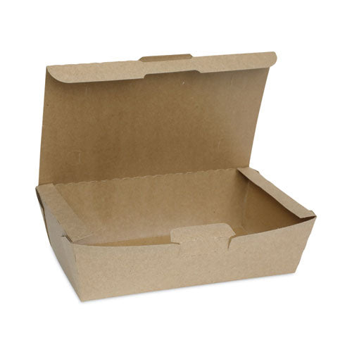 Pactiv Evergreen EarthChoice Tamper Evident OneBox Paper Box, 9.9 x 5.9 x 2.8, Brown, 162/Carton