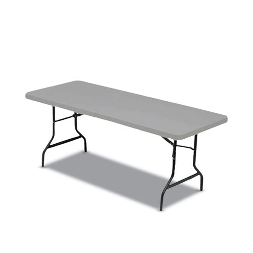 AbilityOne 7105016976846, SKILCRAFT Blow Molded Folding Tables, Rectangular, 72w x 30d x 29h, Gray