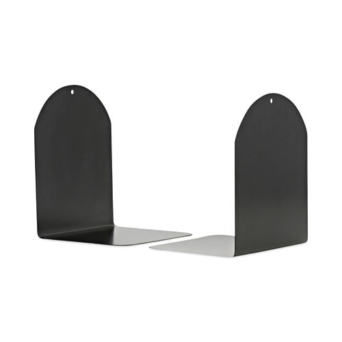 Universal Magnetic Bookends, Magnetic Base, 6 x 5 x 7, Metal, Black, Pair