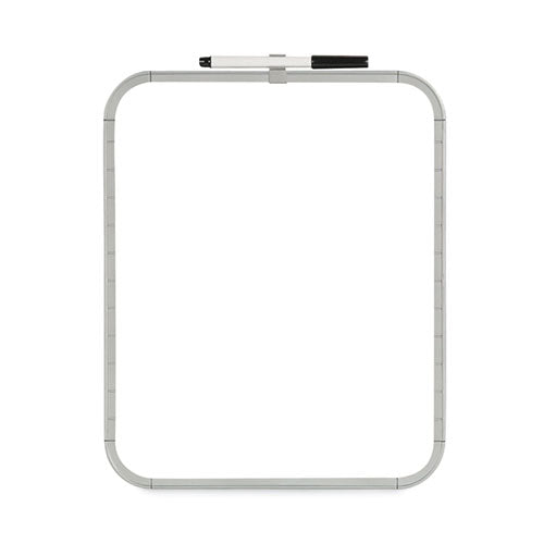 MasterVision Magnetic Dry Erase Board, 11" x 14", White Surface, White Plastic Frame