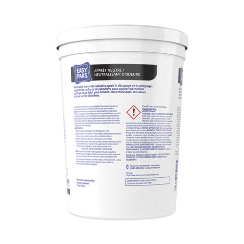 Easy Paks Neutralizer Conditioner/Odor Counteractant, Unscented, 0.5 oz Packet, 90/Tub, 2 Tubs/Carton