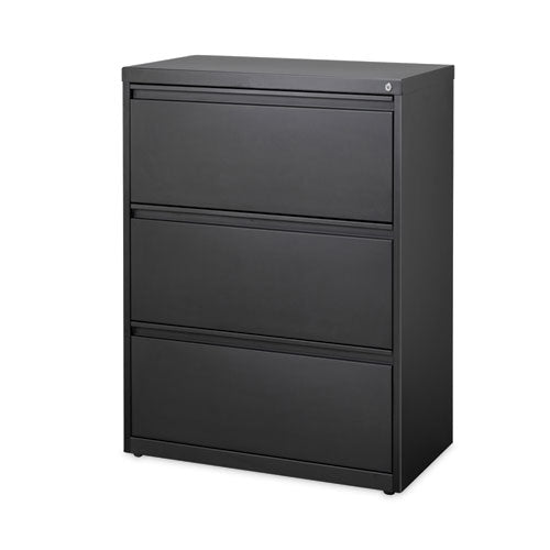 Alera Lateral File, Three Legal/Letter/A4-Size File Drawers, 30" x 18.62" x 40.25", Black
