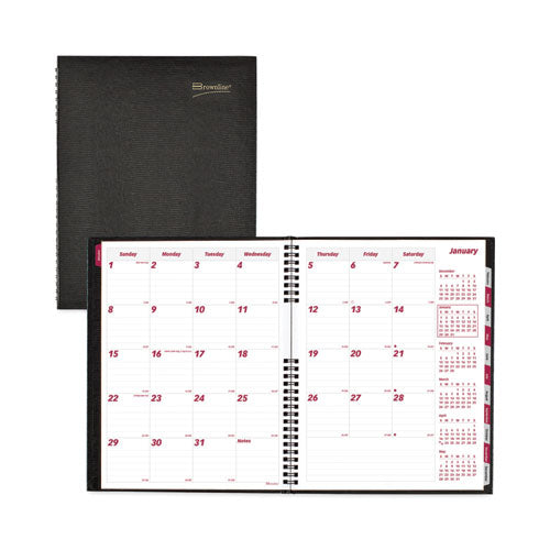 Brownline CoilPro 14-Month Ruled Monthly Planner, 11 x 8.5, Black Cover, 14-Month: Dec 2025 to Jan 2027