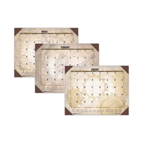 House of Doolittle Recycled Vintage Desk Pad Calendar, Vintage Artwork, 22 x 17, Sepia Sheets, Brown Corners, 12-Month (Jan-Dec): 2026