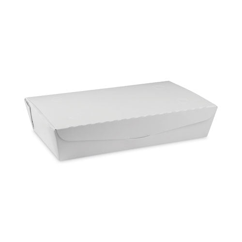Pactiv Evergreen EarthChoice OneBox Paper Box, 55 oz, 9 x 4.9 x 2, White, 100/Carton