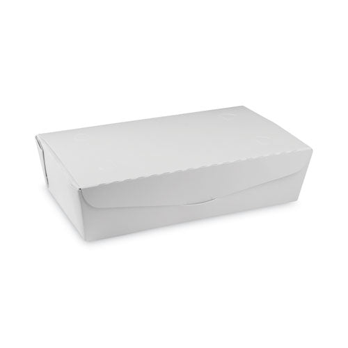 Pactiv Evergreen EarthChoice OneBox Paper Box, 77 oz, 9 x 4.9 x 2.8, White, 162/Carton