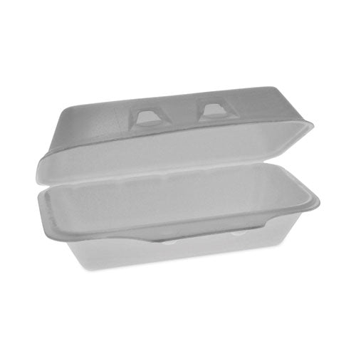 Pactiv Evergreen SmartLock Foam Hinged Lid Container, Medium, 8.8 x 4.5 x 3.1, White, 440/Carton