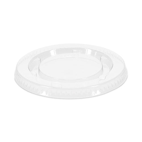 Pactiv Evergreen Plastic Portion Cup Lid, Fits 1.5 oz to 2.5 oz Portion Cups, Clear, 100/Pack, 24 Packs/Carton