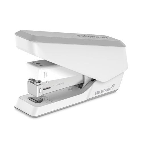 Fellowes LX840 EasyPress Half Strip Stapler with Antimicrobial Protection, 25-Sheet Capacity, White