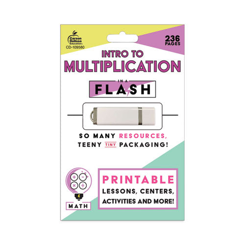 Carson-Dellosa Education In a Flash USB, Intro to Multiplication, Grades 2 to 4, 236 Pages