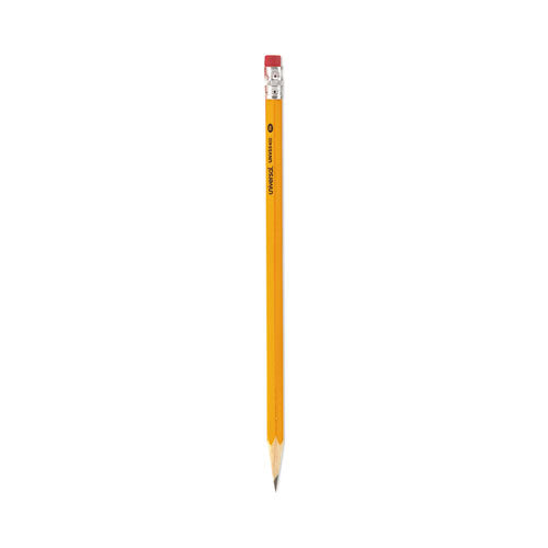 Universal #2 Woodcase Pencil, HB (#2), Black Lead, Yellow Barrel, Dozen