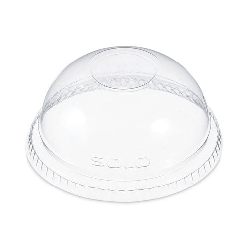 Dart Plastic Dome Lid, Fits 9 oz to 10 oz Cold Cups, Clear, 1,000/Carton
