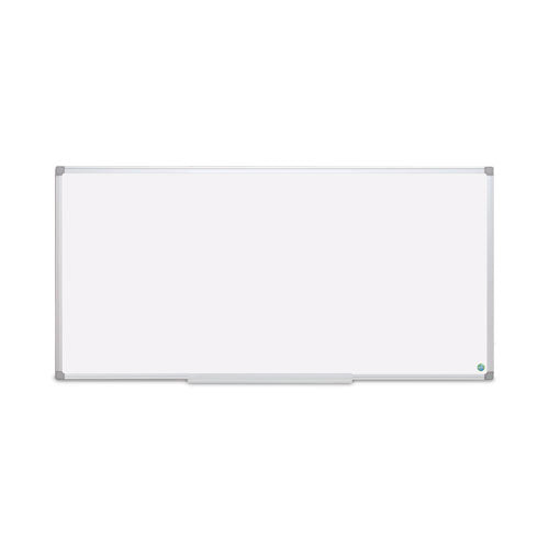 MasterVision Earth Silver Easy Clean Magnetic Dry Erase Boards, 96" x 48", White Surface, Satin Aluminum Frame