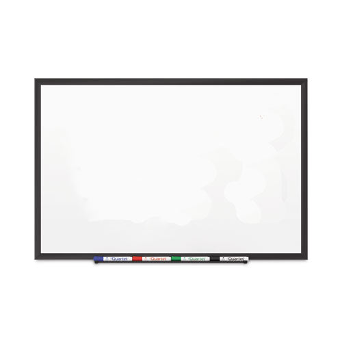 Quartet Classic Series Porcelain Magnetic Dry Erase Board, 72" x 48", White Surface, Black Aluminum Frame