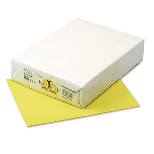 Pacon Kaleidoscope Multipurpose Colored Paper, 24 lb Bond Weight, 8.5 x 11, Lemon Yellow, 500/Ream
