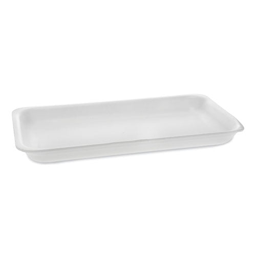 Pactiv Evergreen Supermarket Tray, #25PZ, 15 x 8 x 1.25, White, Foam, 200/Carton