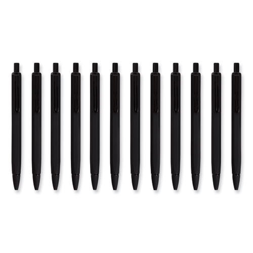 U Brands Cambria Soft Touch Mechanical Pencil, 0.7 mm, HB (#2), Black Lead, Black Barrel, 12/Pack