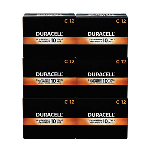 Duracell CopperTop Alkaline C Batteries, 72/Carton