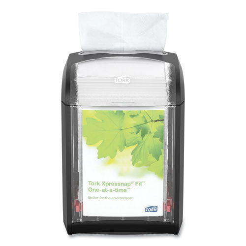 Tork Xpressnap Fit Napkin Dispenser, Tabletop, 4.4 x 5.6 x 6.7, Black