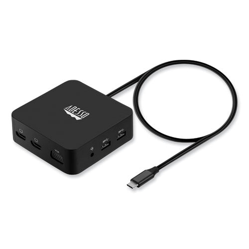 Adesso 11-in-1 USB-C Multi-Port TAA Compliant Docking Station, Black