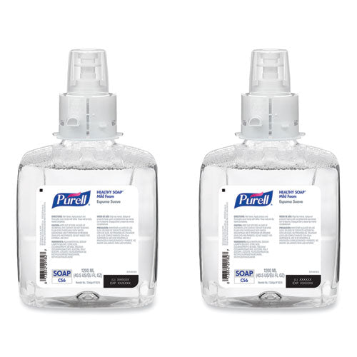 PURELL HEALTHY SOAP Mild Foam Refill, For CS6 Dispensers, Fragrance-Free, 1,200 mL, 2/Carton