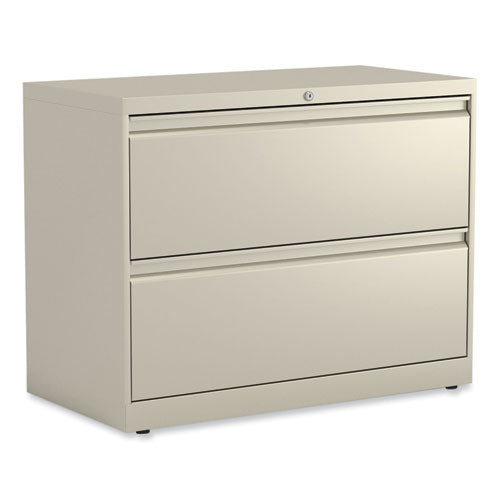 Alera Lateral File, 2 Legal/Letter-Size File Drawers, Putty, 36" x 18.63" x 28"