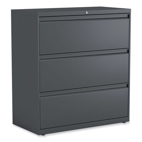Alera Lateral File, 3 Legal/Letter/A4/A5-Size File Drawers, Charcoal, 36" x 18.63" x 40.25"