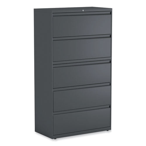 Alera Lateral File, 5 Legal/Letter/A4/A5-Size File Drawers, Charcoal, 36" x 18.63" x 67.63"