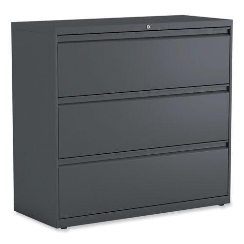 Alera Lateral File, 3 Legal/Letter/A4/A5-Size File Drawers, Charcoal, 42" x 18.63" x 40.25"