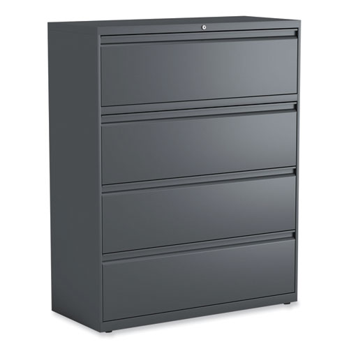 Alera Lateral File, 4 Legal/Letter/A4/A5-Size File Drawers, Charcoal, 42" x 18.63" x 52.5"