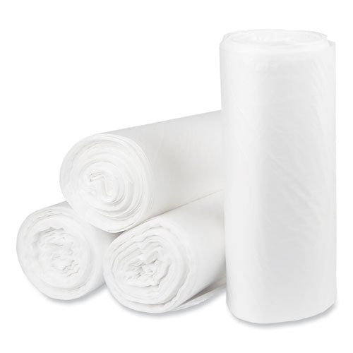 Pitt Plastics Eco Strong Plus Can Liners, 40 gal, 14 mic, 40" x 46", Natural, Perforated Roll, 250/Carton