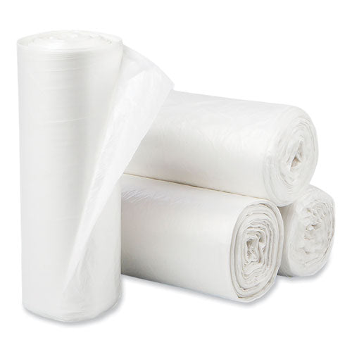 Pitt Plastics Eco Strong Plus Can Liners, 40 gal, 16 mic, 40" x 46", Natural, Perforated Roll, 250/Carton