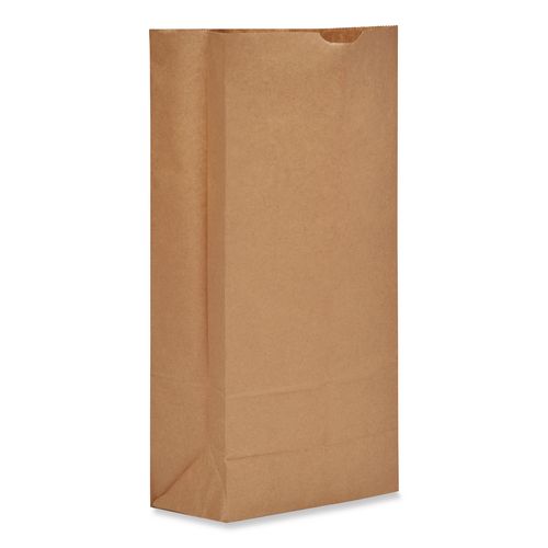 Ross & Wallace Paper Products Grocery Paper Bags, 25# Size, Heavy-Duty, 50# Basis Weight, 8.25" x 5.38" x 18", Kraft, 500/Bundle