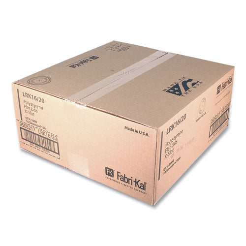 Fabri-Kal RK Cup Lids, Fits 16 oz to 20 oz Cold Cups, Plastic, Translucent, 1,000/Carton