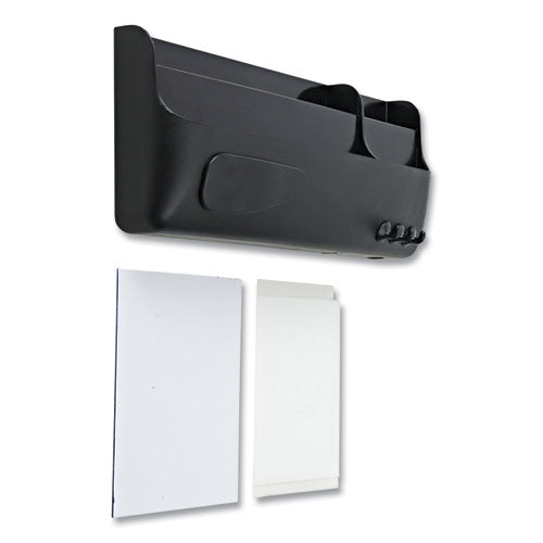 MasterVision Magnetic SmartBox Organizer, 9" x 4" x 4", Black