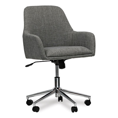 Workspace by Alera Mid-Century Task Chair, Supports Up to 275 lb, 18.9" to 22.24" Seat Height, Gray Seat, Gray Back