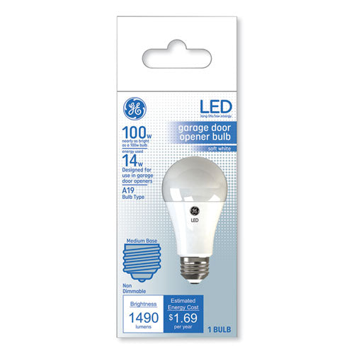 GE LED Soft White A19 Garage Door Opener Bulb, 14 W, Soft White