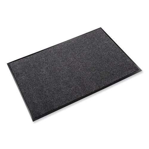 Crown EcoStep Wiper Mat, Rectangular, Charcoal Gray Cut Pile Surface, 24" x 36"
