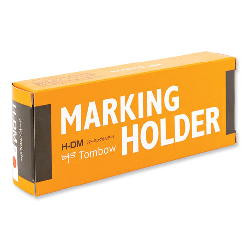 Tombow Wax-Based Marking Pencil, Twist-Advance, 4.4 mm, Red Marks, Navy Blue Barrel, 10/Box