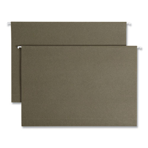 Smead Box Bottom Hanging File Folders, 2" Capacity, Legal Size, Standard Green, 25/Box
