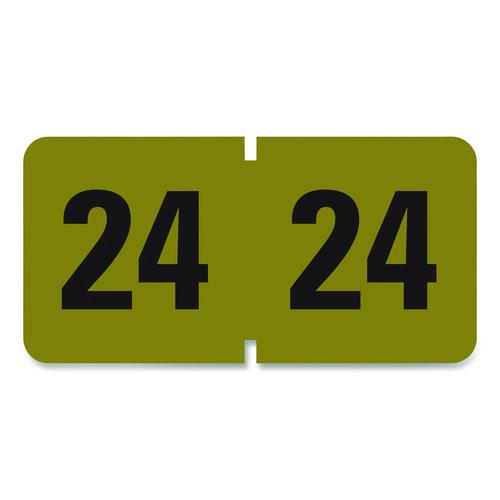 Smead Yearly End Tab File Folder Labels, 2024, Gold, 500/Roll