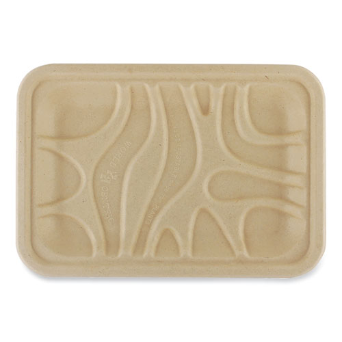 World Centric Fiber Meat and Produce Trays, 5.7 x 8.2 x 0.6, Natural, Paper, 500/Carton